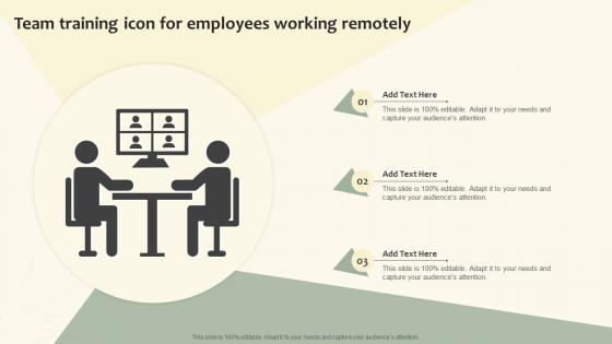 Team Training Icon For Employees Working Remotely
