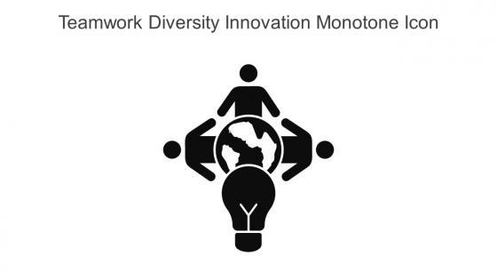 Teamwork Diversity Innovation Monotone Icon In Powerpoint Pptx Png And Editable Eps Format