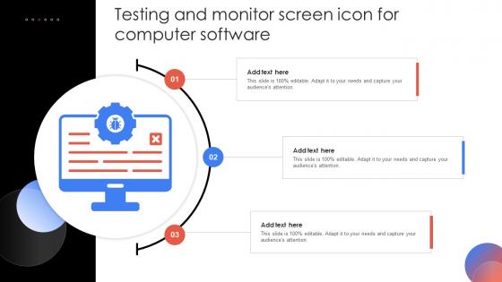 Testing And Monitor Screen Icon For Computer Software