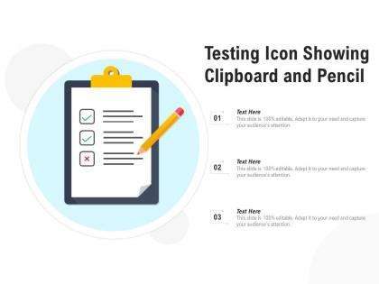 Testing icon showing clipboard and pencil