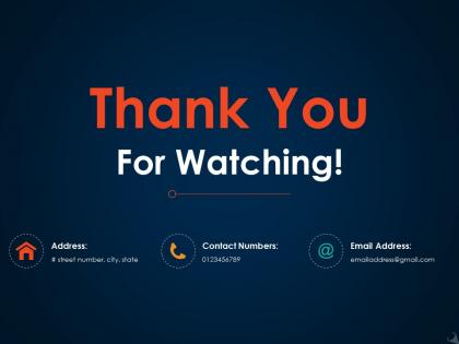 Thank you for watching ppt icon design ideas