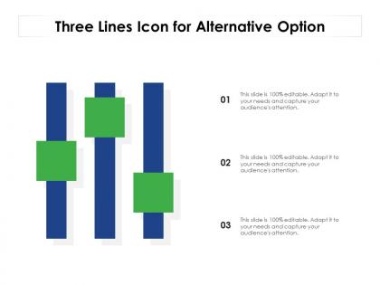 Three lines icon for alternative option