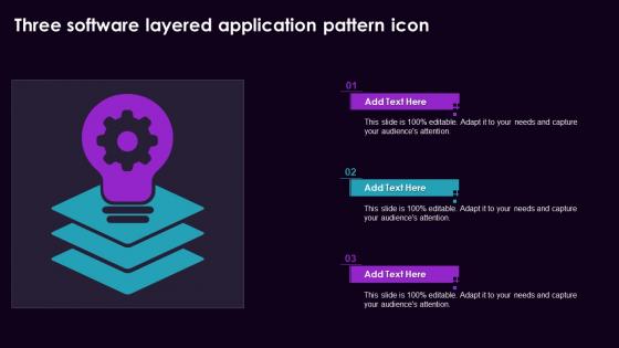 Three Software Layered Application Pattern Icon