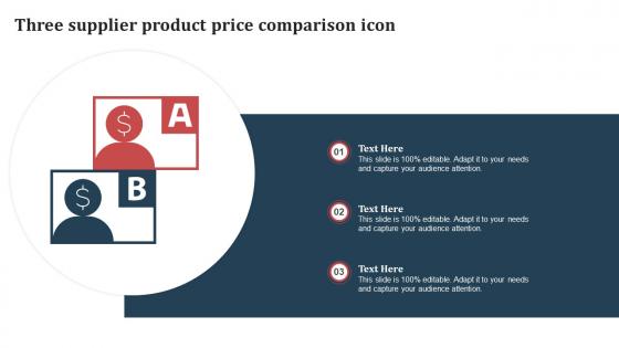 Three Supplier Product Price Comparison Icon