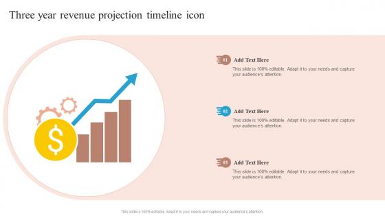Three Year Revenue Projection Timeline Icon