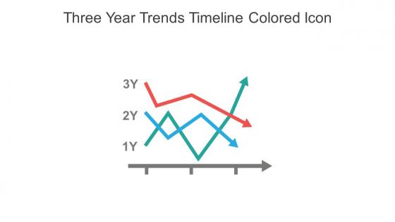 Three Year Trends Timeline Colored Icon In Powerpoint Pptx Png And Editable Eps Format