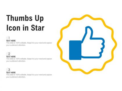 Thumbs up icon in star