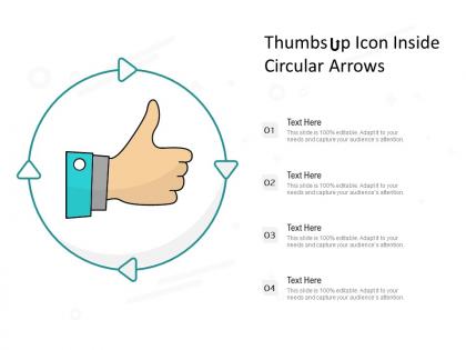 Thumbs up icon inside circular arrows