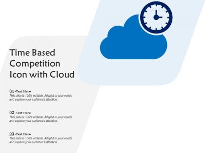 Time based competition icon with cloud
