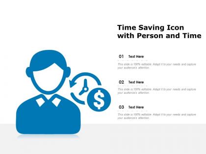 Time saving icon with person and time