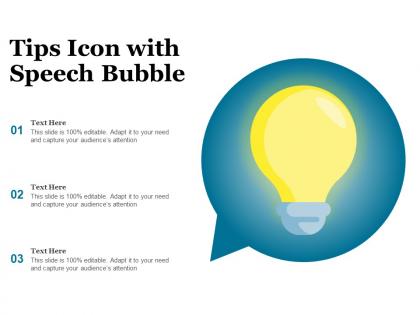 Tips icon with speech bubble