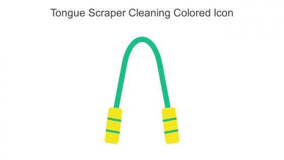 Tongue Scraper Cleaning Colored Icon In Powerpoint Pptx Png And Editable Eps Format