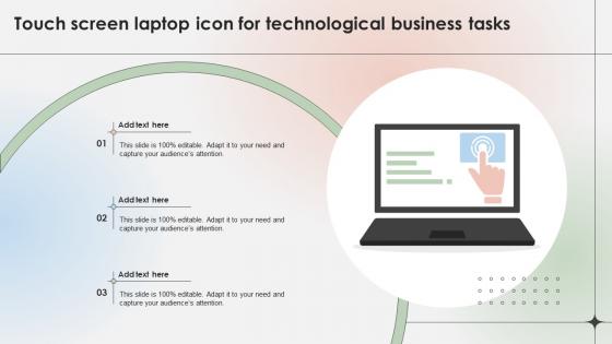 Touch Screen Laptop Icon For Technological Business Tasks