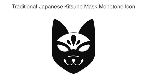 Traditional Japanese Kitsune Mask Monotone Icon In Powerpoint Pptx Png And Editable Eps Format