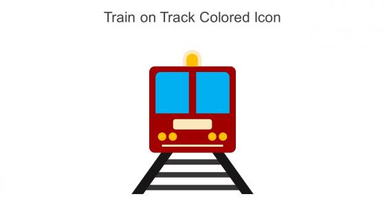 Train On Track Colored Icon In Powerpoint Pptx Png And Editable Eps Format