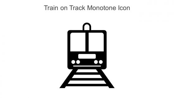 Train On Track Monotone Icon In Powerpoint Pptx Png And Editable Eps Format