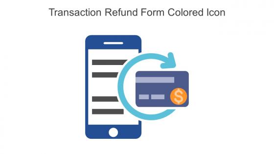 Transaction Refund Form Colored Icon In Powerpoint Pptx Png And Editable Eps Format