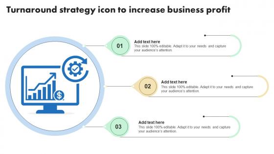 Turnaround Strategy Icon To Increase Business Profit