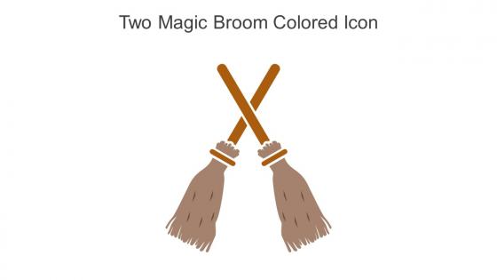 Two Magic Broom Colored Icon In Powerpoint Pptx Png And Editable Eps Format