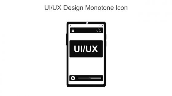 UI UX Design Monotone Icon In Powerpoint Pptx Png And Editable Eps Format