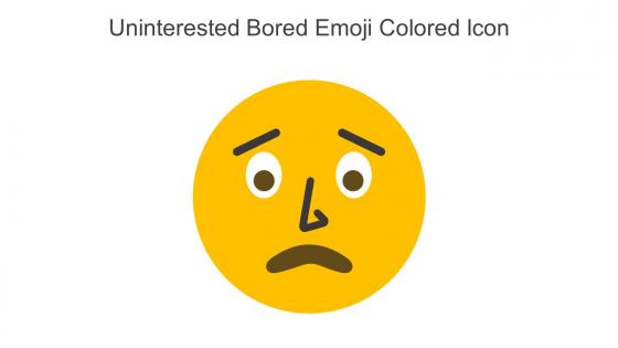 Uninterested Bored Emoji Colored Icon In Powerpoint Pptx Png And Editable Eps Format