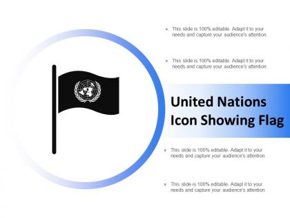United nations icon showing flag