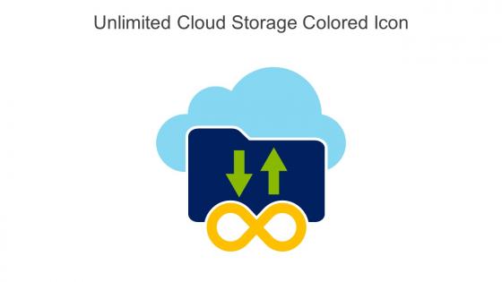 Unlimited Cloud Storage Colored Icon In Powerpoint Pptx Png And Editable Eps Format