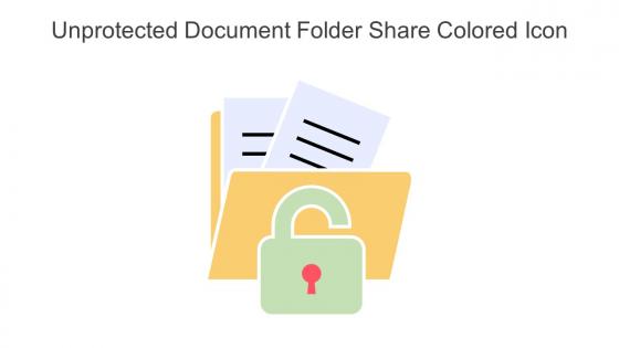 Unprotected Document Folder Share Colored Icon In Powerpoint Pptx Png And Editable Eps Format