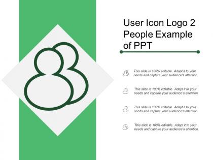 User icon logo 2 people example of ppt