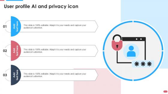 User Profile AI And Privacy Icon Ppt Slides