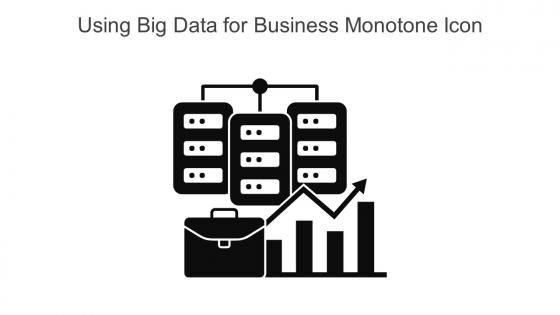 Using Big Data For Business Monotone Icon In Powerpoint Pptx Png And Editable Eps Format