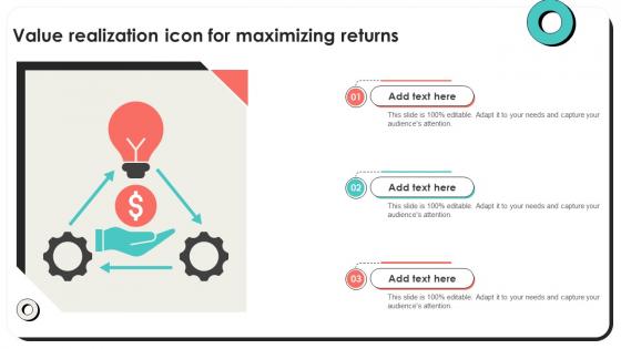 Value Realization Icon For Maximizing Returns
