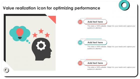 Value Realization Icon For Optimizing Performance