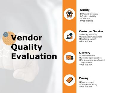 Vendor quality evaluation ppt powerpoint presentation icon mockup