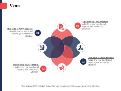 Venn with four icons expertise matrix ppt ideas format