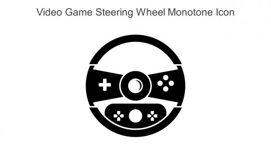 Video Game Steering Wheel Monotone Icon In Powerpoint Pptx Png And Editable Eps Format