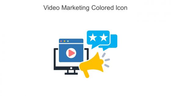 Video Marketing Colored Icon In Powerpoint Pptx Png And Editable Eps Format