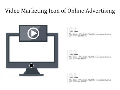 Video marketing icon of online advertising