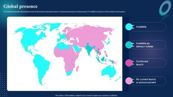 Video On Demand Service Company Profile Global Presence Ppt Icon Background Designs CP SS V