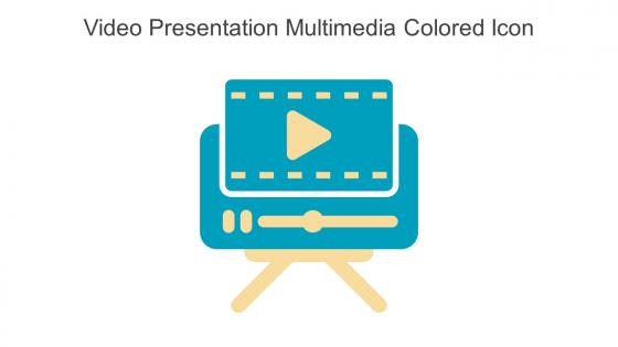 Video Presentation Multimedia Colored Icon In Powerpoint Pptx Png And Editable Eps Format