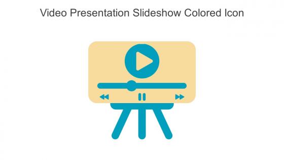 Video Presentation Slideshow Colored Icon In Powerpoint Pptx Png And Editable Eps Format