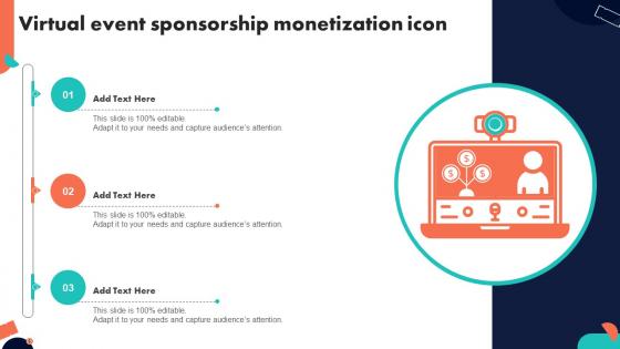 Virtual Event Sponsorship Monetization Icon Ppt Sample