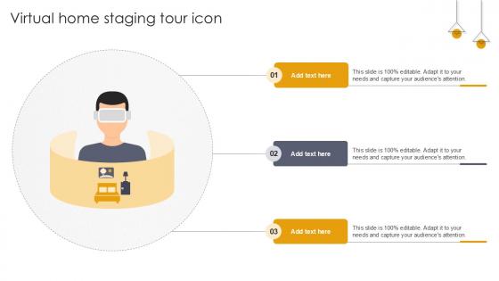 Virtual Home Staging Tour Icon Ppt Template