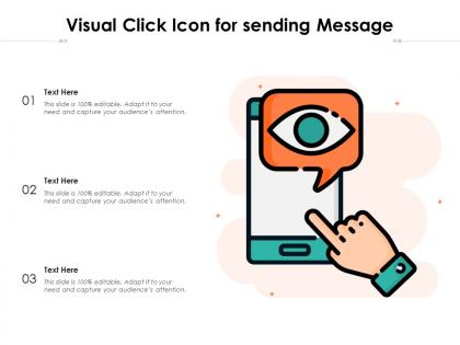 Visual click icon for sending message
