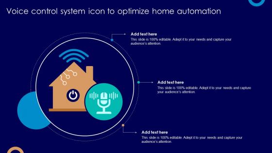 Voice Control System Icon To Optimize Home Automation
