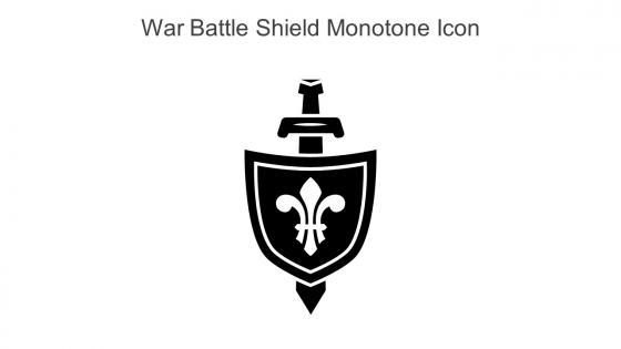 War Battle Shield Monotone Icon In Powerpoint Pptx Png And Editable Eps Format