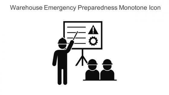Warehouse Emergency Preparedness Monotone Icon In Powerpoint Pptx Png And Editable Eps Format