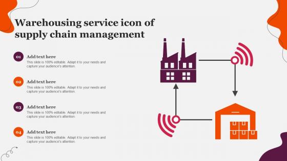 Warehousing Service Icon Of Supply Chain Management