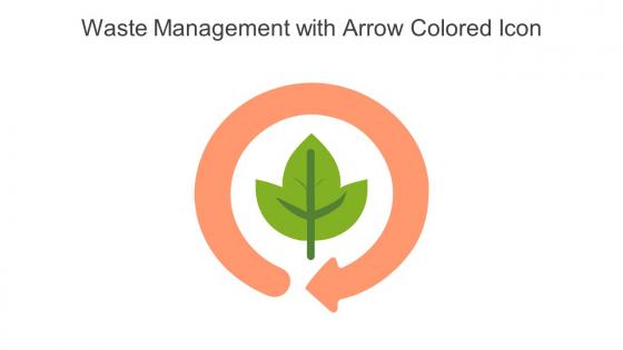 Waste Management With Arrow Colored Icon In Powerpoint Pptx Png And Editable Eps Format