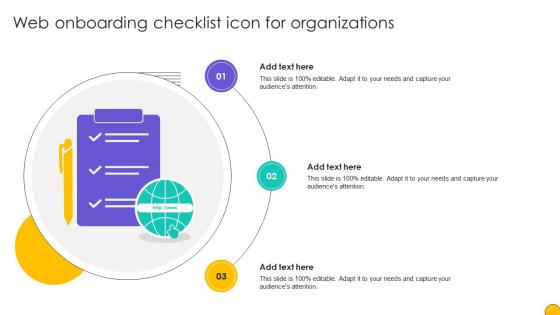 Web Onboarding Checklist Icon For Organizations